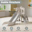 Glissoire pour tout-petits 6 en 1 pour enfants, glissade pour tout-petits avec panier de basketball, grimpeur et espace de rangement-112618450