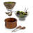 Nambe Nara Salad Bowl W/ Servers
