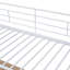 Lit mezzanine en métal avec 3 tablettes de rangement et bureau en L-182365160