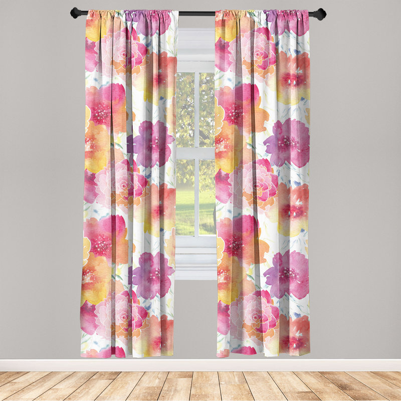 Semi Sheer Curtain Pair, 28" W x 84" L