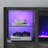 23" Ultra-Thin Electric Fireplace Insert with Crystal, Realistic Flame & Remote Timer