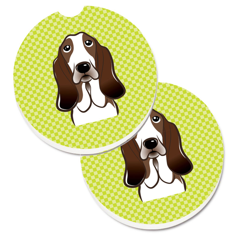 Sous-verre Retriever, Vert lime, Basset hound