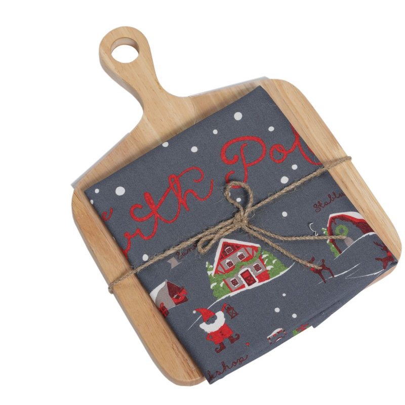 Towel& Wood Server