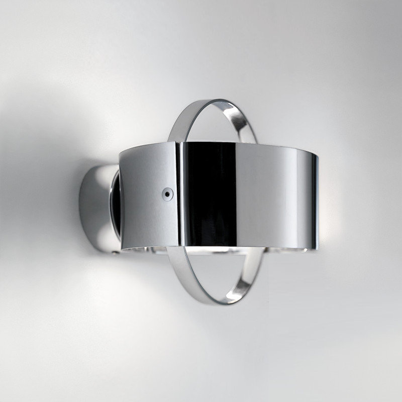 Ring 1 - Light Armed Sconce, Chrome, Black