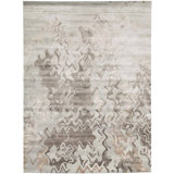 Abstract Area Rug in Black/Brown/Charcoal/Gray