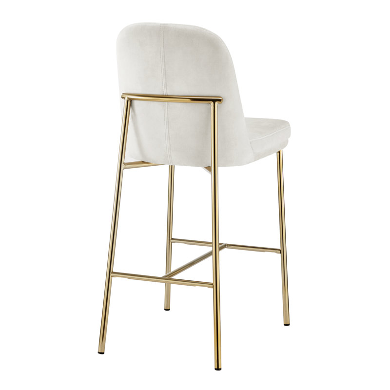 Paulett Velvet Counter Stool, (Set Of 2)