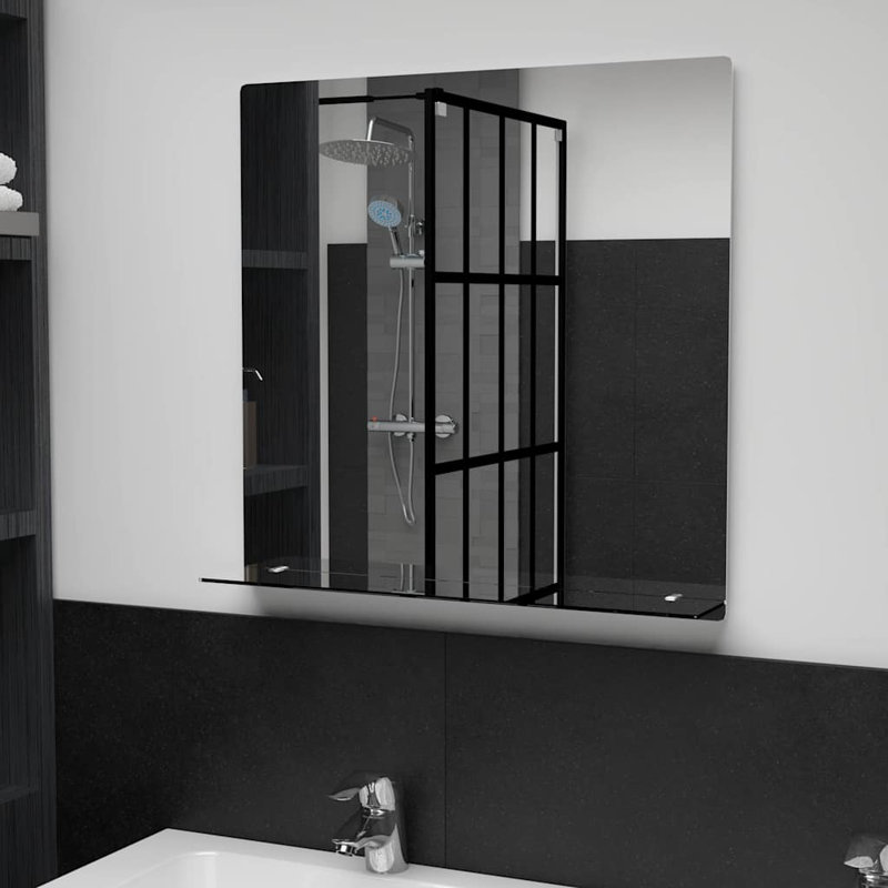  Miroir mural transparent en verre trempé 23,6 po x 23,6 po, 23,6 po x 23,6 po