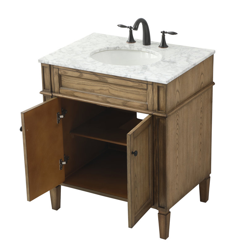 Ensemble de meuble-lavabo simple 30 po Rivers, Bois flottant