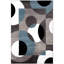 Tapis géométrique gris / noir / blanc-1715533849
