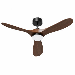 Modern Ceiling Fan with 3-Color Dimmable LED Light, 6-Speed Reversible DC Motor, Remote/App/Voice Control, Timer, Mute Mode, for Living Room Bedroom Dining Room