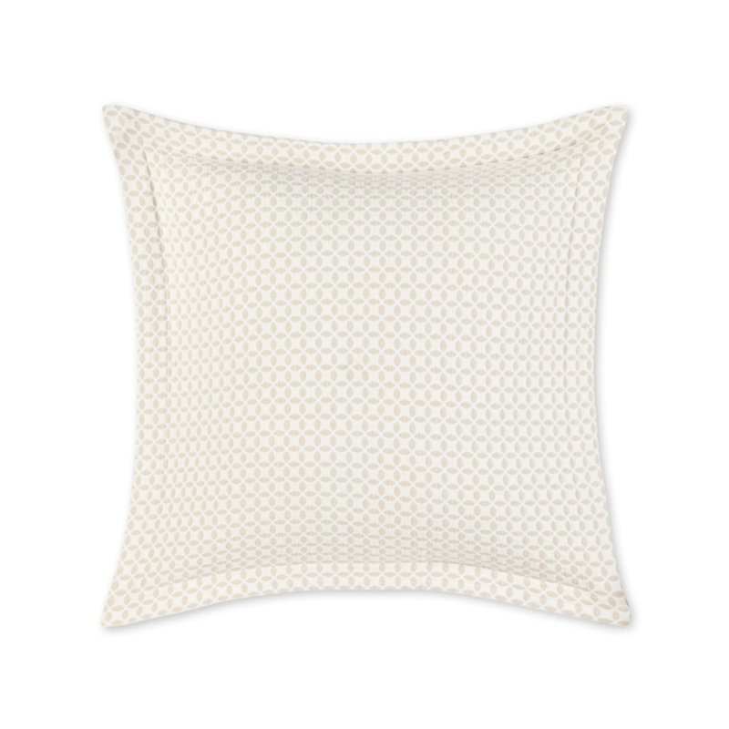 Taie décorative 100% coton Leaf, Mastic
