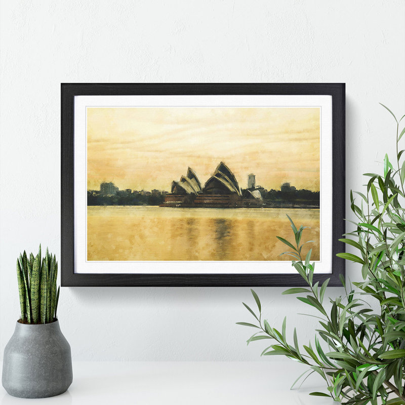 Sydney Opera House Vol.3 - Picture Frame Painting, Black Framed, 27cm H x 36cm W x 2cm D
