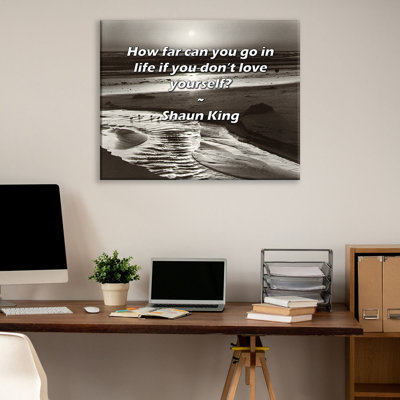 Astoria Grand Gallery Wrapped Canvas By Shaun King: "How far can you go in life if you don’t love you