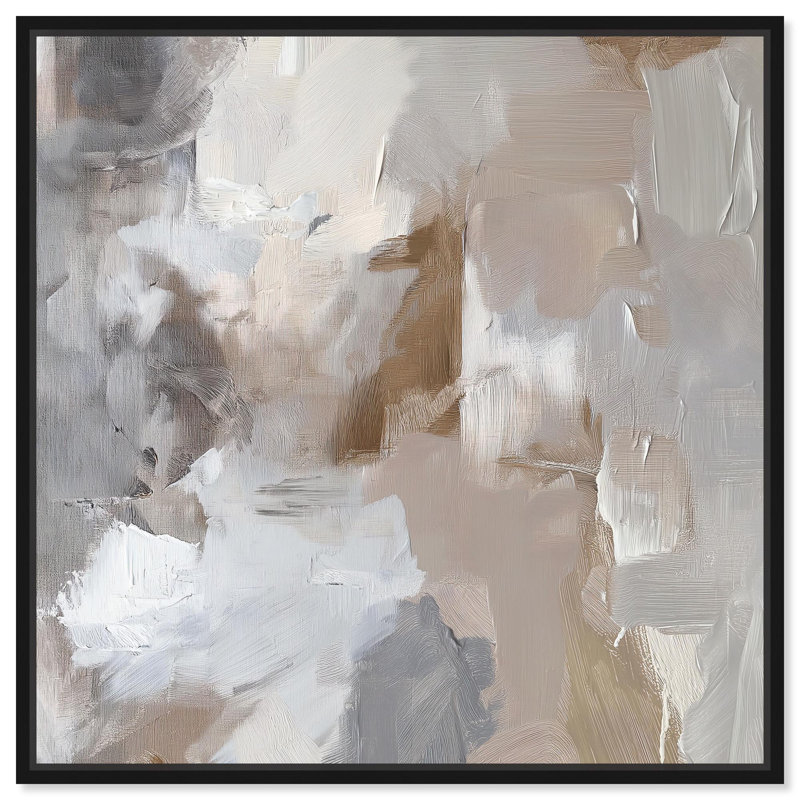 Toile Faded Textured III par Art Remedy, H 41 po x l 41 po, Cadre flottant, Noir