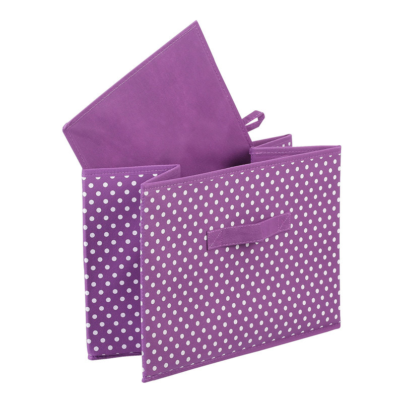Rebrilliant Fabric Decorative Bin, Purple