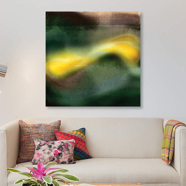 « woosh ii », impression sur toile, H 18 po x l 18 po x P 1,5 po, Toile tendue, Pas de tapis