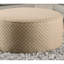 Or et gris Lin - revêtu de tissu d'ameublement transitionnel, 39 po x 39 po, 18 po de hauteur, base en bois massif avec revêtement et garniture, profondeur, hauteur