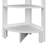 Stylish White Corner Shelf With 3 Shelves - Perfect For Any Room Compartments Efficient Storage Solution-124578626