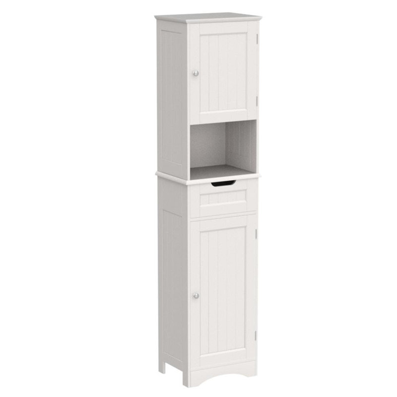 Armoire de rangement haute 67 po H, Blanc