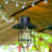 Plastic Vintage Hanging Lantern - 7.67in Height, Black Cage Design, Portable For Camping & Patio