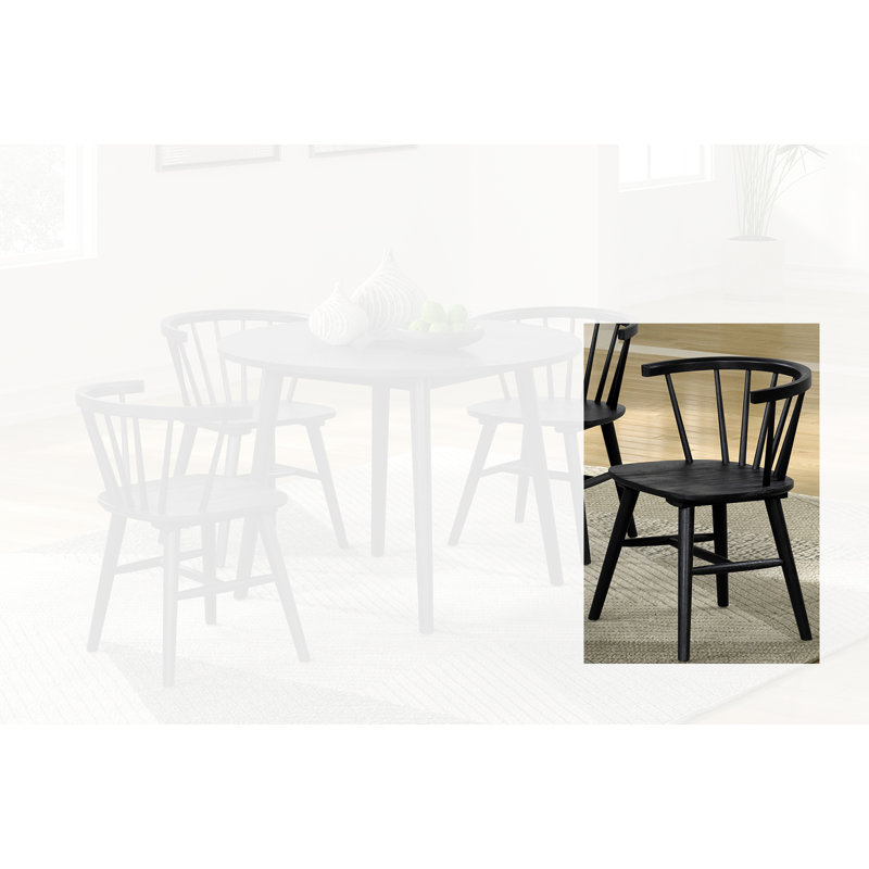 Chaise d'appoint Yaiza (ensemble de 2), Noir, noir, noir, noir