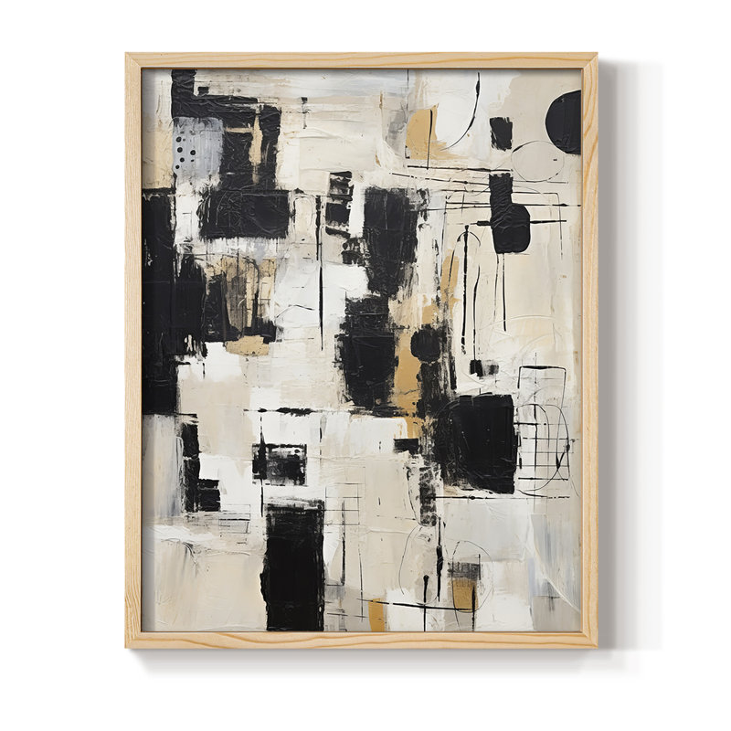 ABSTRACT Series CCCLXXXV Framed Print - Solid Wood, 11'' H x 9'' W