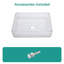 Lavabo vasque de salle de bain avec bonde escamotable, lavabo rectangulaire pour salle de bain