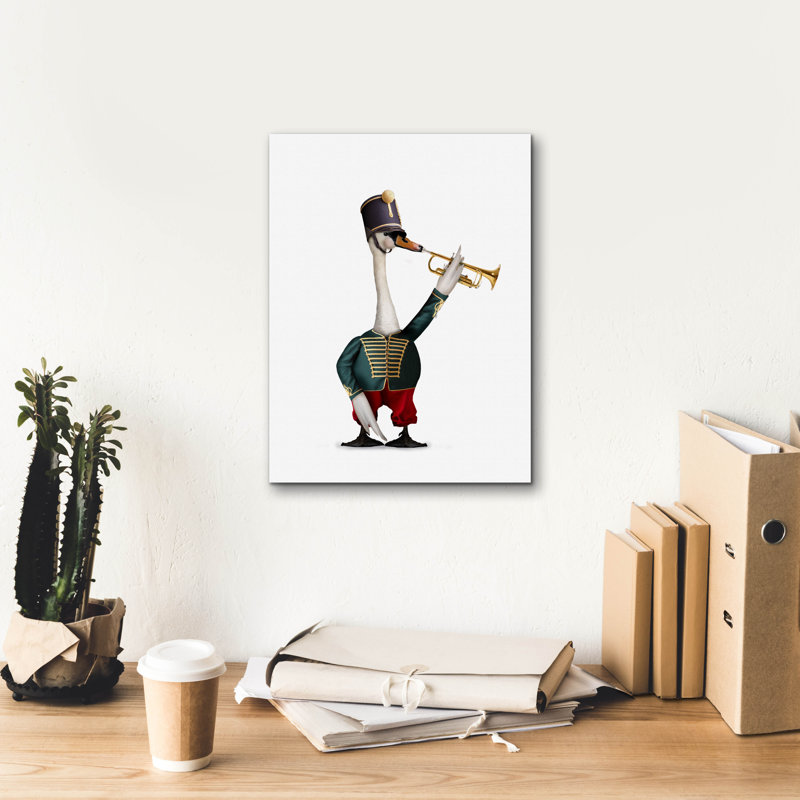  «Trumpeter Duck» par John Hovenstine, art mural sur toile, 12 po x 16 po