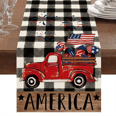 Chemin de table rectangulaire en polyester