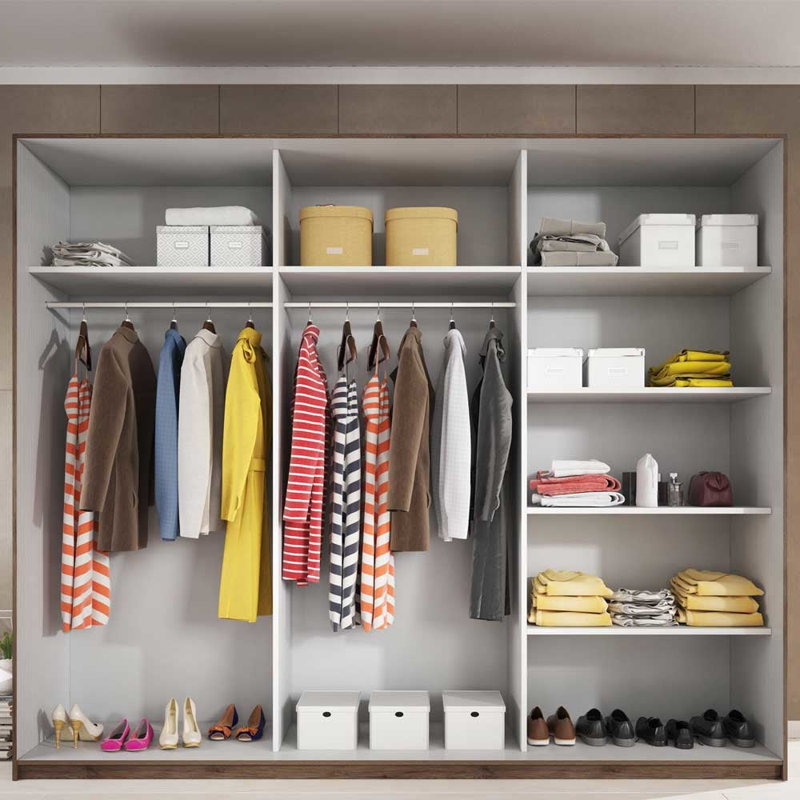 Mujaffar 1 Door Manufactured Wood Wardrobe