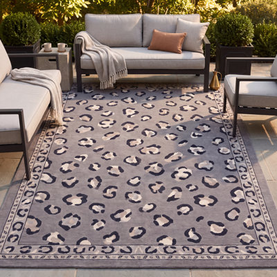 Tapis lavable Yellowrattle à motifs animaux, gris, ivoire, beige et noir, antidérapant, à poils courts, pour l'intérieur et l'extérieur, adapté aux animaux domestiques, salon, chambre, salle à manger, entrée, couloir, bureau.