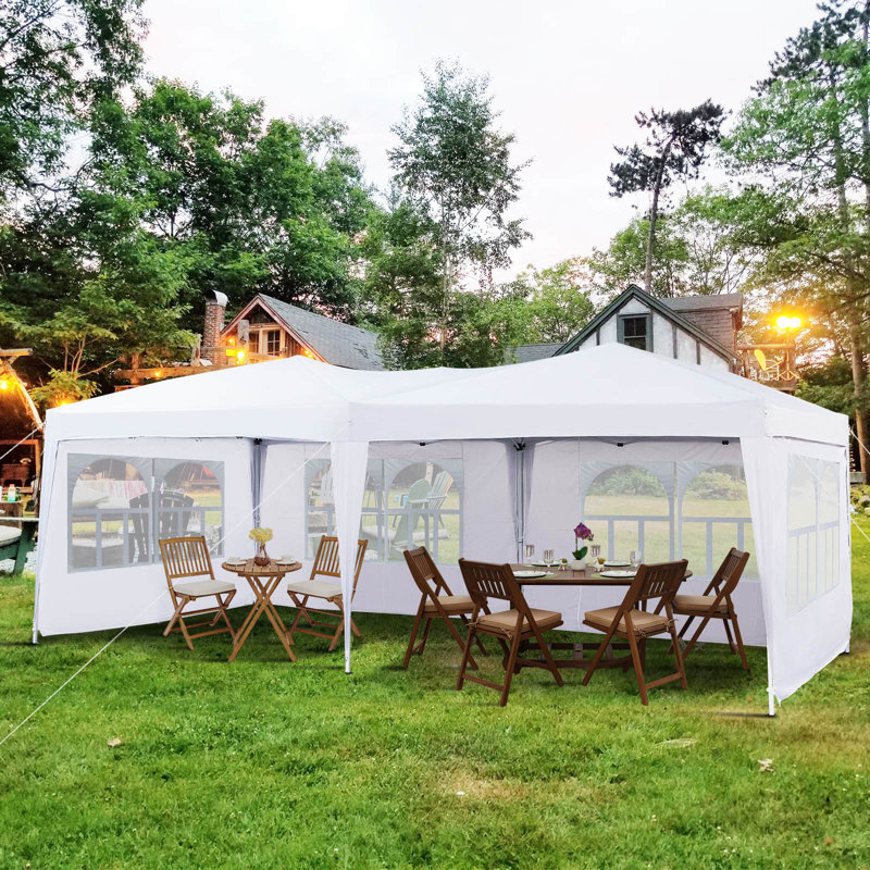 Asse 6m x 3m Metal Pop Up Gazebo, White