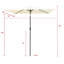 Parasol de marché rectangulaire 120 po x 78 po-101829459