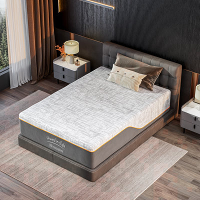 Queen Mattress, 10 Inch Gel Memory Foam Mattress Medium Firm, CertiPUR-US Certified, for Support & Pressure Relief, with Removable Machine Washable Cover, Grey