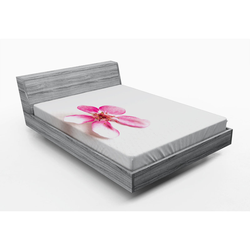 Microfiber Floral Fitted Sheet, Full Fitted Sheet
