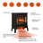 Freestanding Electric Infrared Quartz Fireplace Stove With 3D Flame,Remote Control