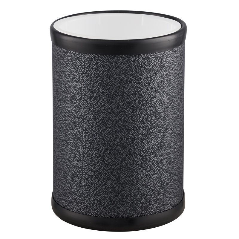 Ensemble de 2 pièces: poubelle et doublure rondes de 8 pte Maizler Noir, Noir, 2, Blanc