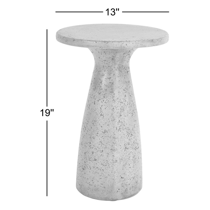 Collins 19" Accent Table Rust, Dark Gray