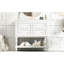 Lavabo de salle de bain 36 po - Blanc, bois massif, 4 tiroirs, lavabo encastré en céramique, conception fonctionnelle avec lavabo 36 po, structure en bois, spacieux pour-1479303159