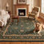 Tapis Prairie2 traditionnel surteint uni or vert crème ivoire, lavable à la machine, antidérapant, à poils courts, pour l'intérieur et l'extérieur, adapté aux animaux domestiques, idéal pour le salon, la chambre, la salle à manger, l'entrée, le corridor ou le bureau.-495913753
