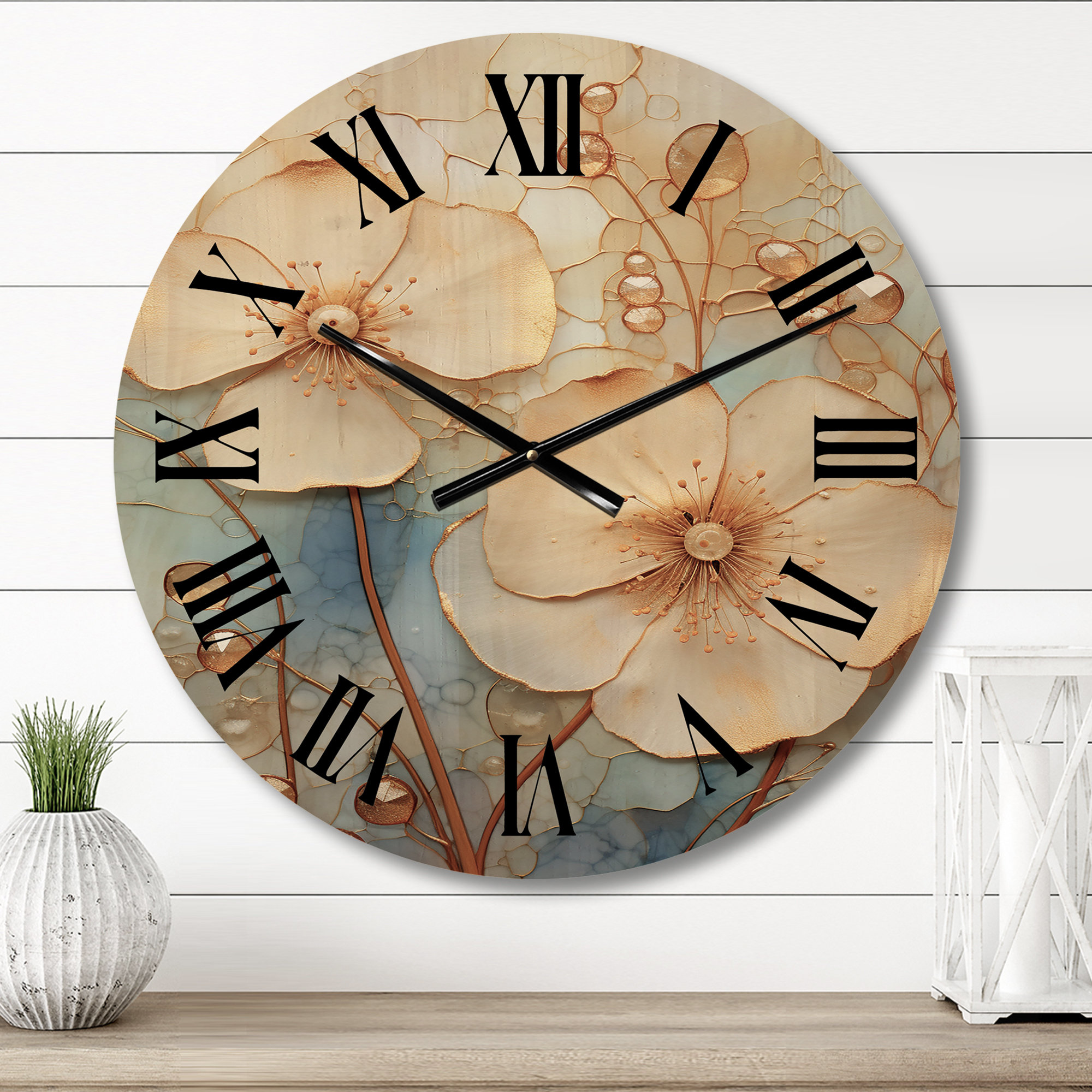 Bless international Keshi Solid Wood Wall Clock | Wayfair