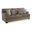 Grand canapé-lit Ead, 4 coussins décoratifs, polyester muscade-110979828