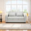 Lit convertible avec tissu d'ameublement en chenille réglable, porte-gobelets, hublots, 2 coussins, gris blanc pour la décoration intérieure, texture de 61,6 po, espaces de détente quotidiens-121117840