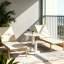 Ensemble de 2 tables de bout en marbre blanc, tables de chevet pour le salon, la chambre à coucher et le bureau-1345952417
