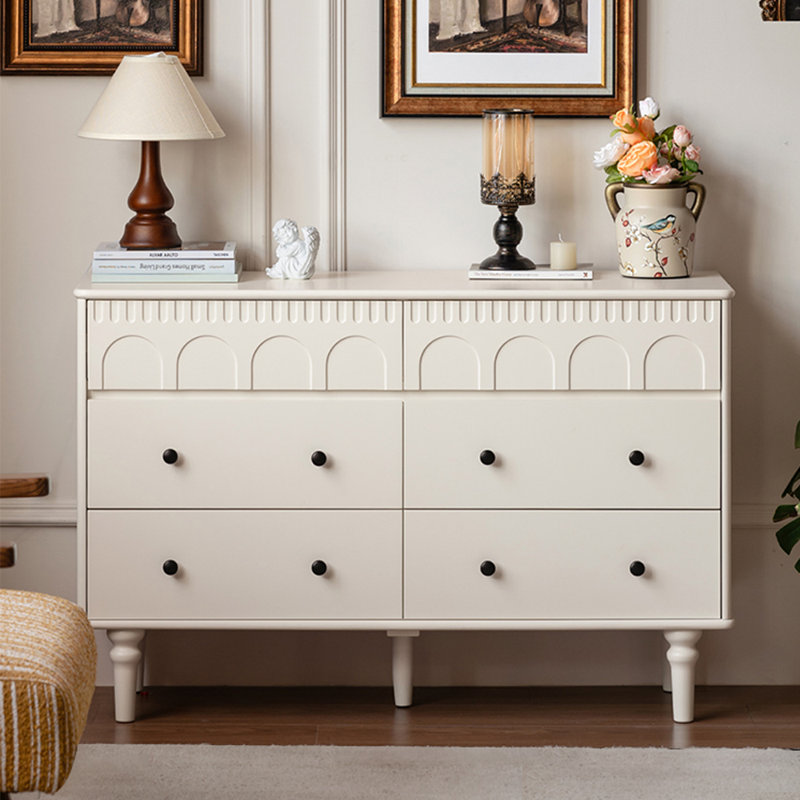Commode décorative française rétro blanche
