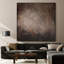 Art mural encadré abstrait brun foncé abstrait rustique-106812496
