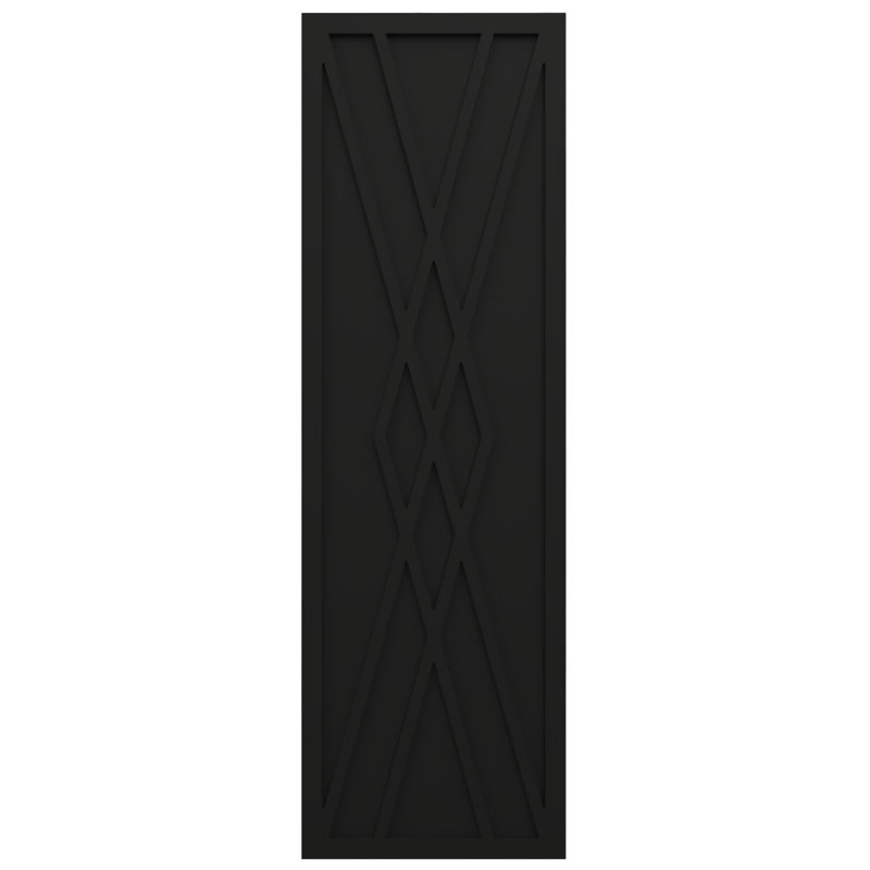 Volets de style moderne EnduraCore Composite Florence, L 12 po, Noir, H 64 po
