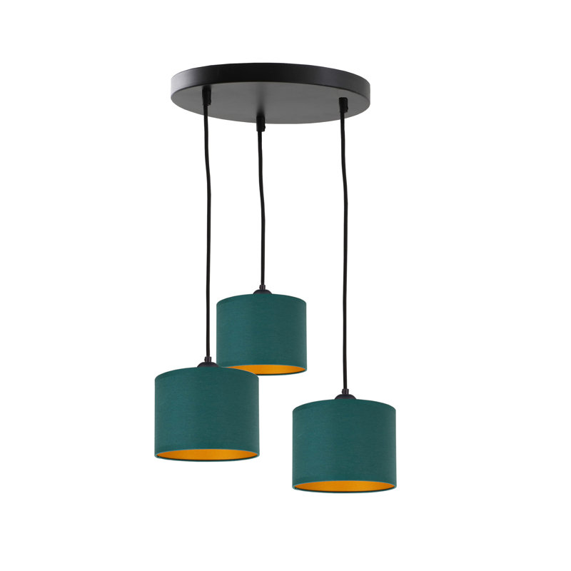 Prabhu 3 - Light Drum Pendant, Green