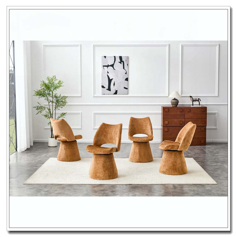 Chaise d'appoint rembourrée, Brown
