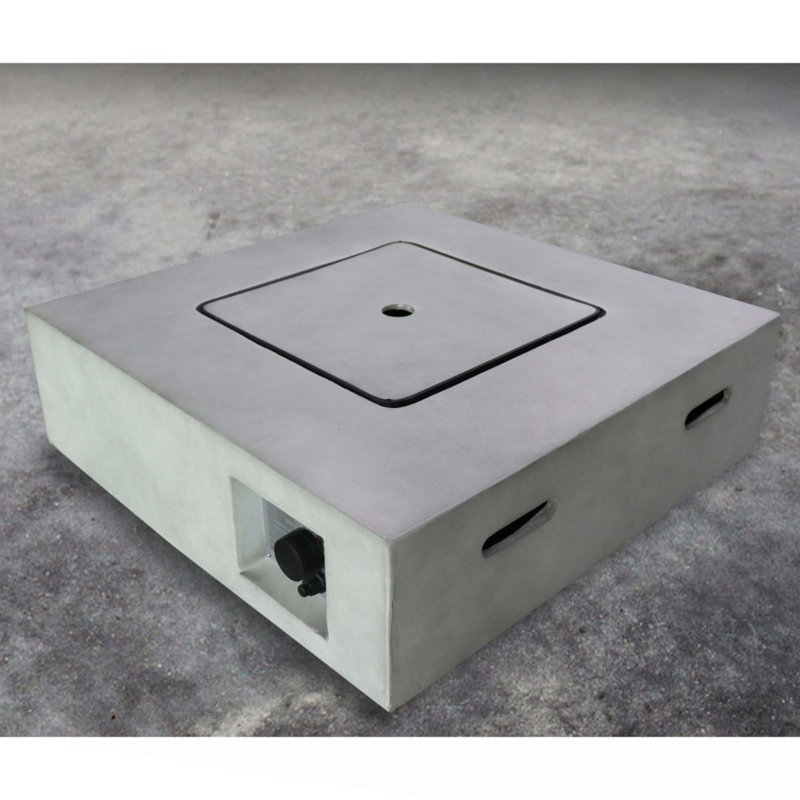 Fiber Reinforced Concrete Propane/Natural Gas Fire Pit table, Gray